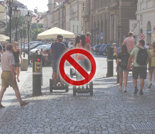 SEGWAY BAN SIGNS GOING UP