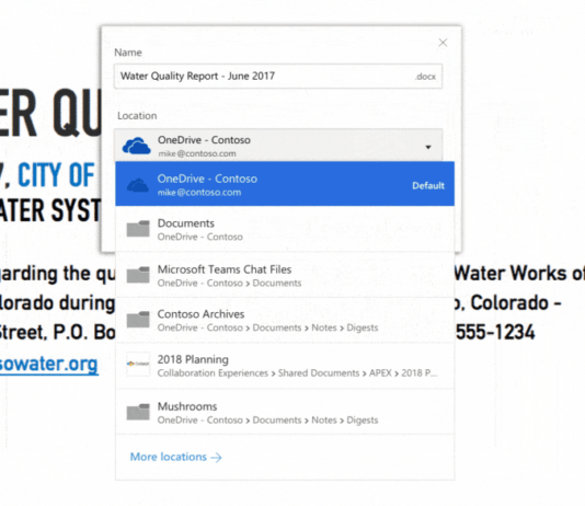 OneDrive výchozím úložištěm dokumentů Office 365